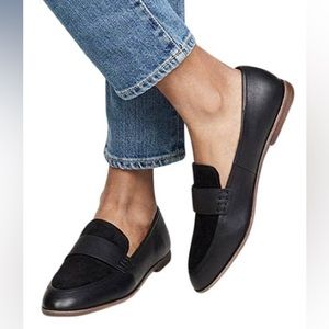 Madewell “Alex” Loafer Black Suede & Leather Size US5 EUC